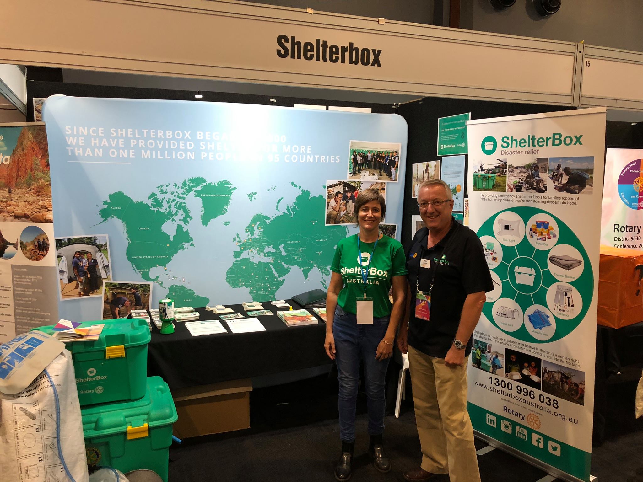 ShelterBox volunteers at a event