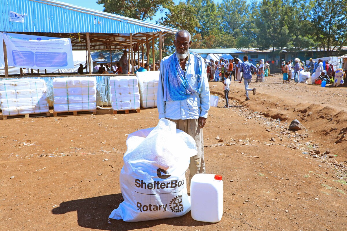 Abrehaley was forced from his home by the Tigray conflict in Ethiopia. After a traumatic journey to the displacement camp, Abrehaley was worried about his children as they had left all their possessions behind.